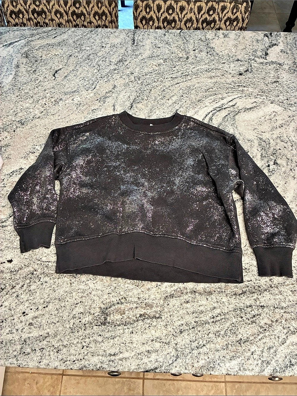Old Navy Girls Small Metallic Sweatshirt